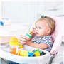 Jenna® | Kit Tetine D'alimentation | Grignoteuse Bebe Fruits Légumes Purées 3 têtes tailles S/M/L | anneau dentition bebe à mâch