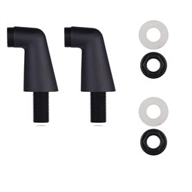 colonnettes noires mat pour robinet de baignoire (inclinées