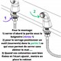 colonnettes noires mat pour robinet de baignoire (inclinées,excentriques)