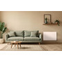 BESTHERM - Radiateur électrique fixe à inertie sèche céramique 1500W Bestherm ARIA horizontal blanc