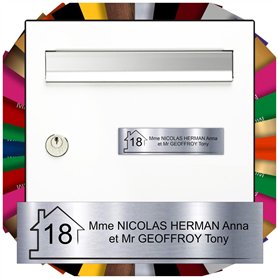 Plaque de Boite aux Lettres avec Numéro de Maison de 100mmx25mm à 300mmx75mm