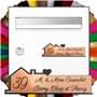 UVACN Plaque de boîte aux lettres originale Ma maison 3D 125x40mm Ep.1.6 Multicolore PVC HD 500 DPI