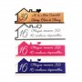 UVACN Plaque de boîte aux lettres originale Ma maison 3D 125x40mm Ep.1.6 Multicolore PVC HD 500 DPI