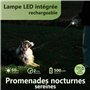 Nyssah, Laisse Chien Enrouleur avec Lumière et Distributeur Sacs à Crottes - Laisse rétractable pour Chiens Jusqu’à 25 kg | Long