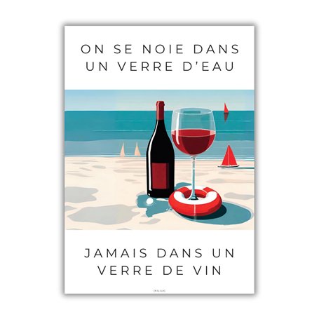 KILILA Affiche décoration murale humour vin