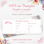 SoKawaï - 12 invitations anniversaire en Français | Thème Équitation - Cheval | Format ticket | Adresse détachable
