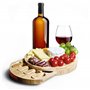VersaCulina Plateau Fromages en Bois avec Couteaux à Fromage – Bambou – Excellente Idée Cadeau – Apéritif – Planche apéro –servi