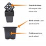 Verdonia 100 Godets Plastique 8cm pour Semis, Repiquage, Bouturage Réutilisables et Résistants - Pots Pratiques avec Trous de Dr