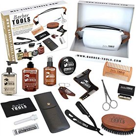Kit/Set/Coffret d'entretien et de soin pour barbe avec Soin de barbier | Cosmetique Made in France ✮ BARBER TOOLS ✮