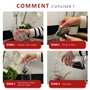 Le Charbon Actif Français Carafe filtrante d'Eau en verre 1,4L + 1 filtre à eau au charbon végétal activé - Bouteille filtrante 