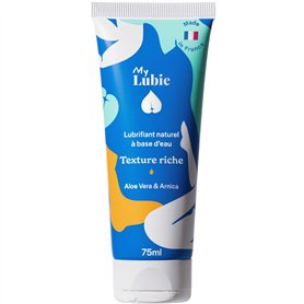 MY LUBIE - Lubrifiant Naturel à Base d'Eau Riche avec Aloe Vera & Arnica | 75 ml | Lubrifiant Vegan - Confort Durable - Emballag