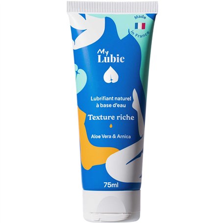 MY LUBIE - Lubrifiant Naturel à Base d'Eau Riche avec Aloe Vera & Arnica | 75 ml | Lubrifiant Vegan - Confort Durable - Emballag