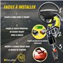 EXOSFER - Bloque Volant Voiture - Canne Antivol Sécurité Renforcée Contre le Vol - Bloc Flexible Pratique Pour Auto, Petit Campi