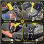 EXOSFER - Bloque Volant Voiture - Canne Antivol Sécurité Renforcée Contre le Vol - Bloc Flexible Pratique Pour Auto, Petit Campi