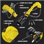 EXOSFER - Bloque Volant Voiture - Canne Antivol Sécurité Renforcée Contre le Vol - Bloc Flexible Pratique Pour Auto, Petit Campi