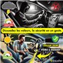 EXOSFER - Bloque Volant Voiture - Canne Antivol Sécurité Renforcée Contre le Vol - Bloc Flexible Pratique Pour Auto, Petit Campi