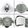 AirGearPro D-200 Masque de Protection Respiratoire Réutilisable, Anti poussière avec Filtres pour Peinture, Travaux, Bricolage, 