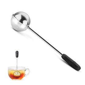 Infuseur boule à thé rotative | Cuillère passoire à thé en acier inoxydable | Poignée ergonomique | Filtre à thé innovant et ast