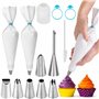Lot de 2 Poches à Douille Premium Écolo - 7 Douilles en Inox - Poche à Douille en Coton 40 cm Réutilisable - Qualité Professionn