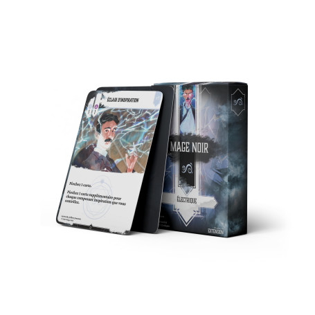 Mage Noir - Extension Electrique - Jeu de Cartes Stratégique et d’Affrontement pour 2 Joueurs - Jeu de Société dès 14 Ans - Vers