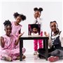 LITTLE NAPPY Tête à coiffer Cheveux Afro avec Ses Accessoires pour Apprendre à coiffer en s'amusant pour Les Enfants avec Peigne