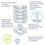 CLIPP - Kit Clipp, Tétine de Sevrage Phosphorescente - 5 Collerettes pour Arrêt Progressif - Sevrage de la Tétine par Paliers, F