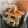 Le Bouscatier kit d'allumage Complet Petit Bois, buche et Allume feu pour cheminée poêle Four Pizza cuisinières Barbecue Charbon