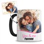 Mug Personnalisé 1 ou 2 photos et textes, anse et interieur noir - Tasse à cafe personnalisable - Mug original - Traitement Phot