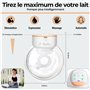 2 Tire Lait Electrique Main Libre en Silicone Avec Batterie à Longue Durée - 12 Niveaux & 4 Modes - Tire Lait Electrique Portabl