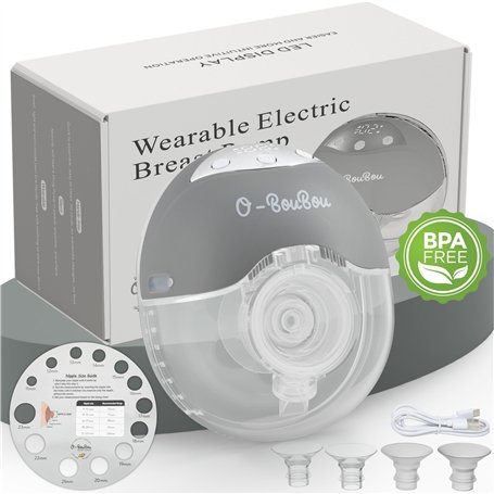Tire Lait Electrique Main Libre en Silicone Avec Batterie à Longue Durée - 12 Niveaux & 4 Modes - Tire Lait Electrique Portable