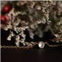 Les Merveilleuses | Bougie Bijou Parfum Fleur de Thé | Céramique Vert | Collier Solitaire Cristal Swarovski Plaqué Or 18 Carats 
