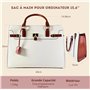 Lorenza Ferdi Sac Ordinateur Femme – Élégant et Polyvalent | Sac Bandoulière, Sac à Main, Sacoche PC 15,6’’, Fourre-Tout Chic po