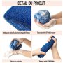 Lot de 3 filets de bain : exfoliants africains à double texture - côté doux et côté exfoliant pour un soin corporel sur-mesure -