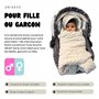 Sourire d'eveil couverture cosy bébé enveloppante nid d'ange 90x120 multifonction toutes saisons pour sièges auto avec capuche f