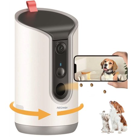 PARINNOV Caméra Surveillance Animaux Interieur [sans ABONNEMENT] 3MP Vue a Distance 360°