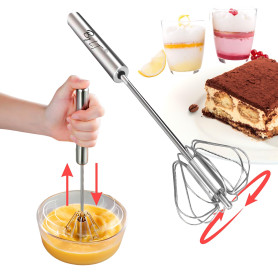 fouet cuisine batteur rotatif inox accessoire cuisine gadget mousseur à lait fouet professionnel idéal pour/mélanger fouetter re