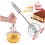 fouet cuisine batteur rotatif inox accessoire cuisine gadget mousseur à lait fouet professionnel idéal pour/mélanger fouetter re