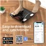 CINZEL Balance Pese Personne, Balance Connectée Bluetooth Pèse Personne Impédancemètre, Balance Impedancemetre avec 13 Données C