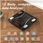 CINZEL Balance Pese Personne, Balance Connectée Bluetooth Pèse Personne Impédancemètre, Balance Impedancemetre avec 13 Données C
