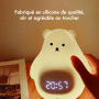 Kemi Goods Réveil Enfant Jour/Nuit avec Veilleuse LED – Contrôle Via Appli iOS/Android – Réveil Éducatif et Lumineux – Rechargea