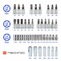 S-TECHNIC Coffret de Douilles - Embouts et Cle a Cliquet 1/4" Coffret a Douilles Etoile-Torx- Douille longues, pour les acces di