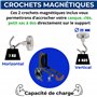 Support mural vélo robuste avec crochets magnétiques, accroche murale pour rangement facile, porte-vélo pour garage et intérieur