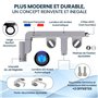 WCCONCEPT toilette japonaise UNIQUE avec renfort+ lumière nocturne LED AUTOMATIQUE-MARQUE FRANCAISE de wc japonais-bidet toilett