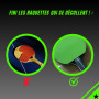 Kitchik pro Raquette de ping-Pong - avec Porte Balle de ping-Pong, Housse de Transport pour Raquette ping Pong - éponge pour Ent