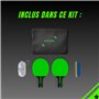 Kitchik pro Raquette de ping-Pong - avec Porte Balle de ping-Pong, Housse de Transport pour Raquette ping Pong - éponge pour Ent