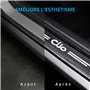 ODOKIT Seuil De Protection Porte Fibre De Carbone Noir - Compatible avec Renault Clio - Accessoires 4 Pièces - Facile à Installe