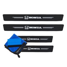 ODOKIT Seuil De Protection Porte Fibre De Carbone Noir - Compatible avec Honda Civic