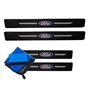 ODOKIT Seuil De Protection Fibre De Carbone Noir - Compatible avec Ford Fiesta Focus Puma Kuga Ranger - Accessoires 4 Pièces - F