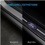 ODOKIT Seuil De Protection Fibre De Carbone Noir - Compatible avec Ford Fiesta Focus Puma Kuga Ranger - Accessoires 4 Pièces - F