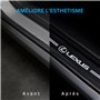ODOKIT Seuil De Protection Fibre De Carbone Noir - Compatible avec Lexus RX CT 200h NX is UX - Accessoires 4 Pièces - Facile à I